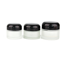 Luxury 20ml 30ml 50ml frosted glass cosmetic jar container with lid for face cream skincare